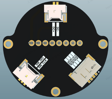 6自由度灵巧手腕部转接板接口图